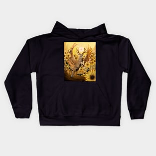 Feilds of Gold Mule Deer Kids Hoodie